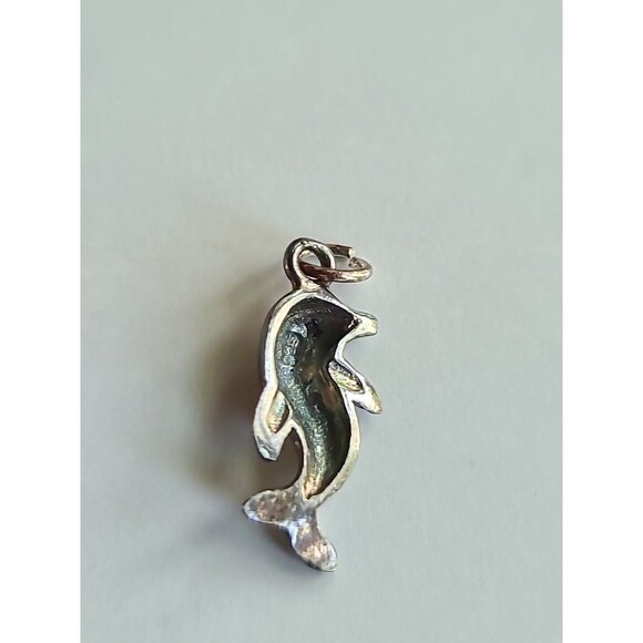 925 Dolphin Charm Pendant Vintage - Picture 5 of 10